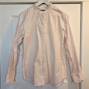 Land's End shirt Women's Ruffle Oxford Shirt, size 14